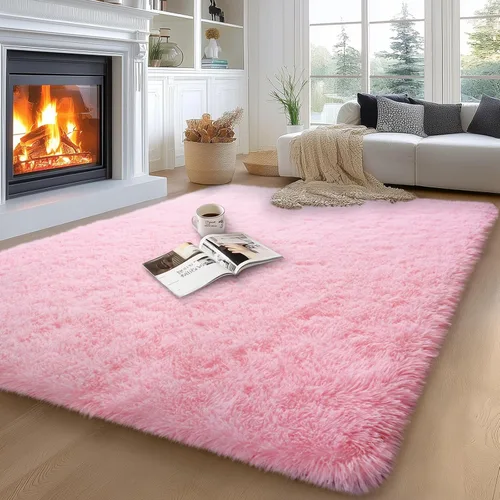 Miniatura 52 de qulint Alfombras de área de 5 x 7 pies para sala de estar, alfombra suave y esponjosa para dormitorio, alfombra de habitación de niños grandes, Gris