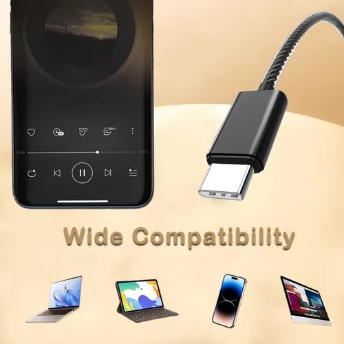 Miniatura 4 de Paquete de 3 auriculares USB C con cable para iPhone 17/16/15 Pro Max Type C Earphones in Ear HiFi Stereo Earbuds Built-in Microphone & Volume