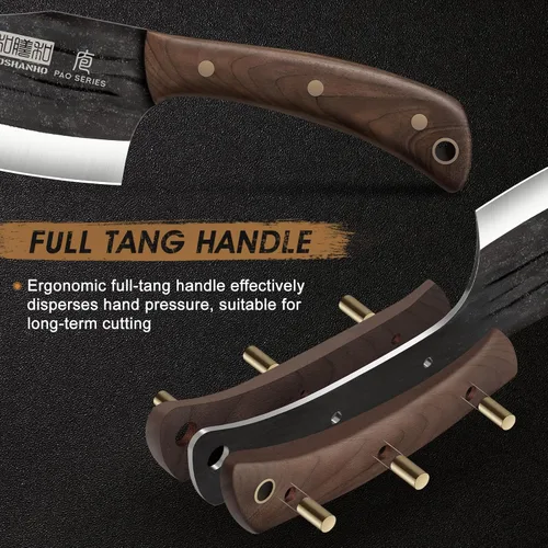 Miniatura 4 de HOSHANHO - Cuchillo vikingo de 6 pulgadas, cuchillo de chef de cocina japonés de acero de alto carbono, cuchillo de carnicero forjado a mano