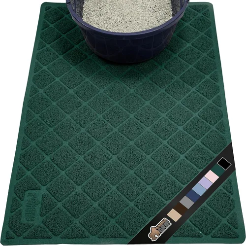 Miniatura 36 de Gorilla Grip - Tapete para atrapar la arena del arenero de gatos, 100% impermeable, fácil de limpiar, respaldo texturizado, suelos más limpios, se