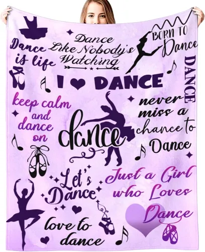 Mantas de regalo para bailarines, vida de baile, mantas de franela y forro polar para sofá, cama, oficina, para todas las estaciones, 50 x 40