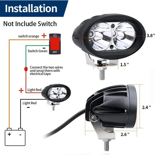 Miniatura 5 de Luces antiniebla LED ATV UTV para motocicleta, luces de advertencia para carretilla elevadora, luces de seguridad de almacén, luz de trabajo de 20
