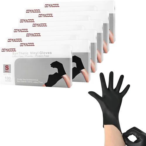 Miniatura 34 de Guantes desechables medianos, de mezcla de nitrilo y vinilo, sin látex, 100 unidades, guantes de grado alimenticio para limpieza, preparación de Azul
