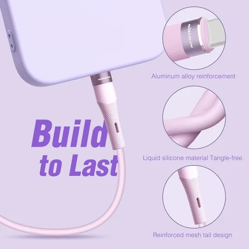 Miniatura 6 de Nillkin Cable USB C a USB C, [silicona líquida, 4 pies], cable de carga rápida tipo C de 60 W para iPhone 15/15 Pro/15 Plus/15 Pro Max, Samsung