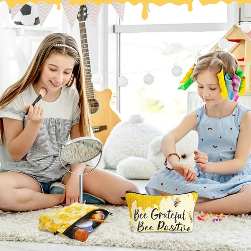 Miniatura 7 de Reginary 6 bolsas de maquillaje, monedero de viaje, bolsa de cosméticos impermeable multifunción con cremallera, bolsa de aseo para lápices