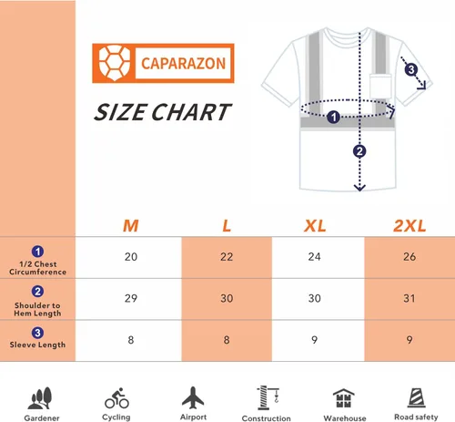 Miniatura 7 de caparazon Camisa de seguridad de alta visibilidad, camiseta reflectante ANSI/ISEA Clase 2