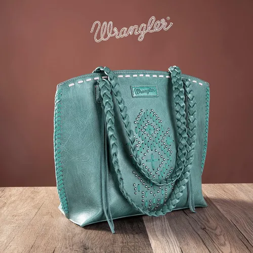Miniatura 5 de Wrangler Bolso Hobo de gran tamaño tejido a mano con remaches occidentales