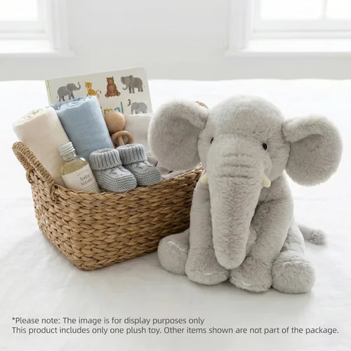 Miniatura 7 de WEIGEDU Elefante de peluche gris de 13" - Juguete de felpa para niños, niñas, bebés, para regalo de baby shower, para dormir, para cumpleaños