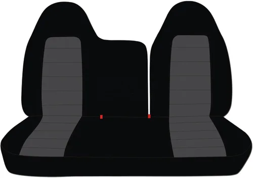 Miniatura 13 de Totally Covers Compatible con fundas de asiento de camión de dos tonos 1997-1998 Ford F-150 F-250 (banco dividido delantero 40/60) sin