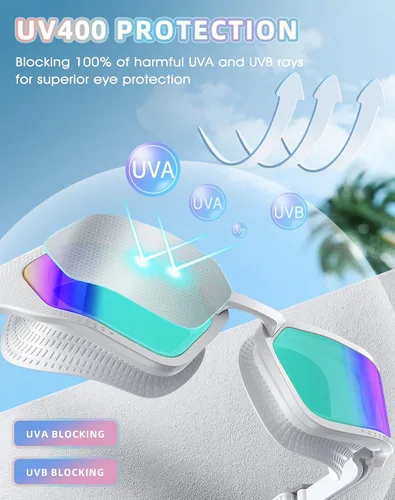 Miniatura 2 de Greatever Elegantes gafas de natación, protección UV400, gafas de natación HD, de visión amplia, antivaho sin fugas, comodidad para mujeres