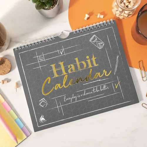 Miniatura 5 de Clever Fox Calendario de seguimiento de hábitos – Rastreador de objetivos inspirador y calendario de hábitos para hábitos atómicos – Colorido