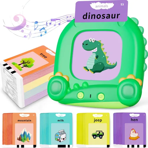 MindPal Tarjetas didácticas parlantes para niños pequeños, juguetes de aprendizaje para niños, juguetes de terapia del habla y educación sensorial