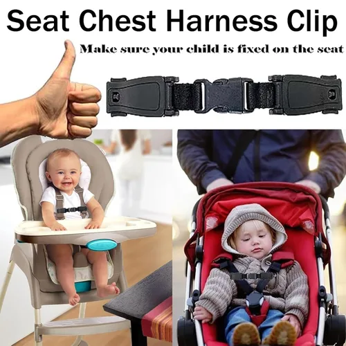 Miniatura 5 de Clip de asiento de bebé, hebilla de bloqueo de hebilla para arnés de pecho, hebilla universal de repuesto infantil para cochecitos de sillas altas