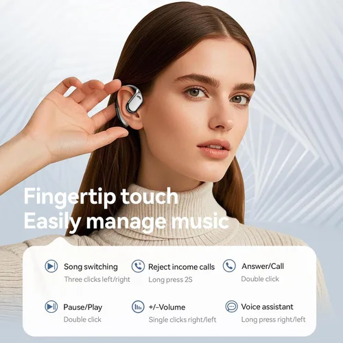 Miniatura 6 de Auriculares inalámbricos Bluetooth con pantalla de alimentación LED, 48 horas de reproducción, IPX6, impermeables, cómodos para entrenamiento