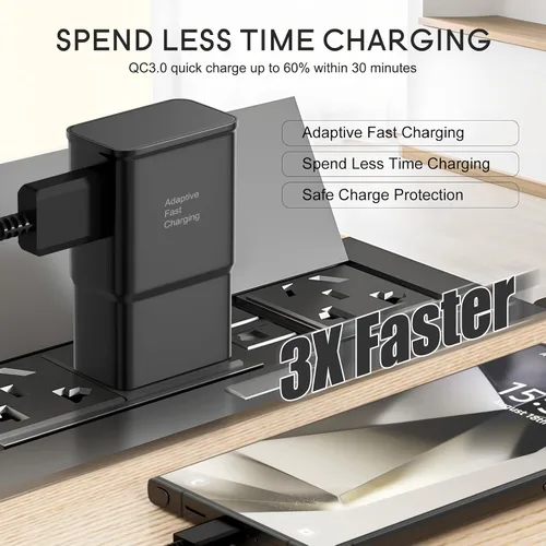 Miniatura 3 de Samsung Adaptador de carga rápida adaptable Bloque de carga rápida Enchufe de carga rápida para Samsung Galaxy S26/S26 Ultra/S25/S25 Ultra/S24/S24