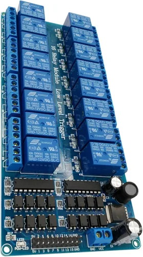 Miniatura 2 de Placa de módulo de relé de 16 canales de 12 V para Arduino DSP AVR PIC ARM 1 módulo de relé de 16 canales