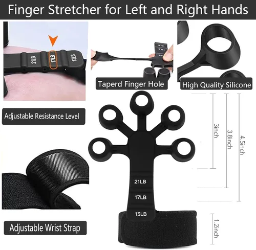 Miniatura 5 de Kit de entrenamiento de fuerza de agarre (paquete de 5), fortalecedor de agarre y antebrazo, fortalecedor de dedos, agarre de mano de resistencia