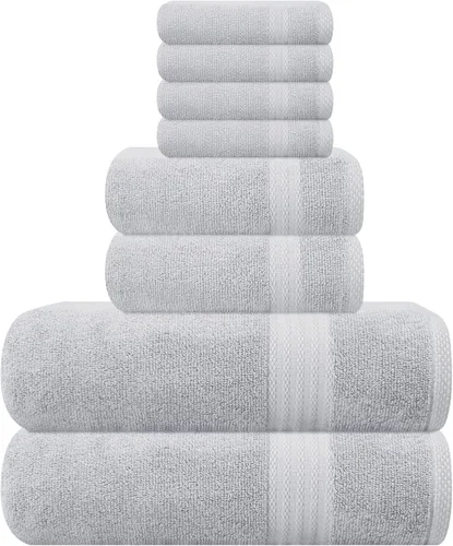 Miniatura 145 de GLAMBURG - Juego de 12 toallas faciales ultrasuaves de 13 x 13 pulgadas, 100% algodón, duraderas y altamente absorbentes, ideales para baño, cocina