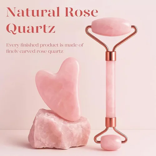 Miniatura 2 de BAIMEI IcyMe - Rodillo de jade y Gua Sha, rodillo facial para reducir el enrojecimiento de la piel, cuidado personal para hombres y mujeres, Rosa