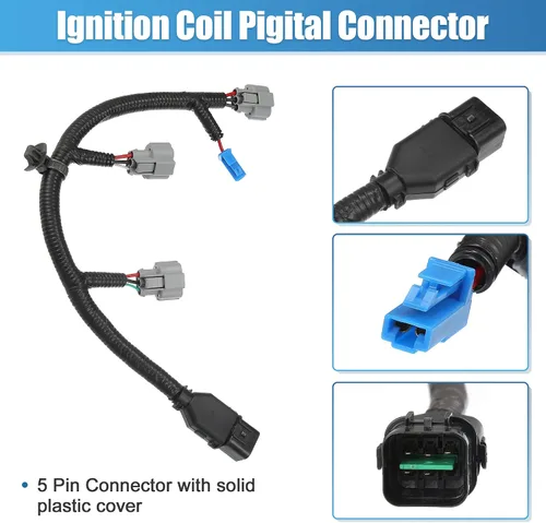 Miniatura 5 de X AUTOHAUX Arnés de cable de bobina de encendido para Hyundai Santa Fe XG300 XG350 para Kia Amanti 3.5L 2004-2006 39610-39030 Extensión de bobina