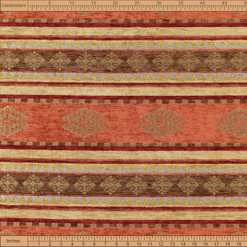 Miniatura 2 de The Yard Meter - Tapiz de tela con patrón Kilim bohemio tribal del suroeste, turco, marroquí, mexicano, étnico mexicano (1 yarda (55 x 36 pulgadas)