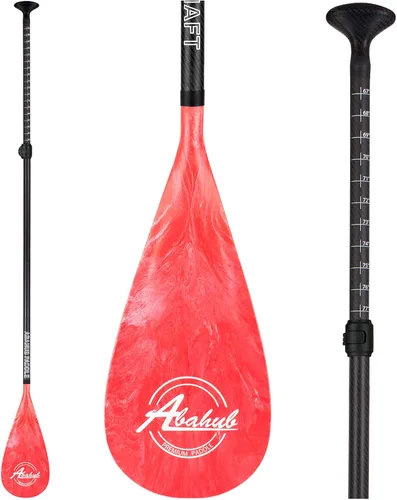 Abahub Paletas de SUP de fibra de carbono, 1 sección de 3 secciones ajustables de 67 a 86 pulgadas, eje de fibra de carbono, remos ligeros para Eje