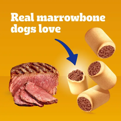Miniatura 3 de Pedigree Dry Dog Treats MarroBone, sabor a carne de res real, bolsa de 6 libras (paquete de 1)