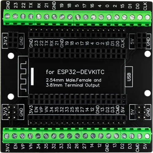 Miniatura 12 de para ESP32 Placa de ruptura 30 pines GPIO 1 en 3 Placa de expansión Bloques de terminal de 3.81mm 0.15" para módulo ESP32 ESP-WROOM-32 ESP32-DevKitC