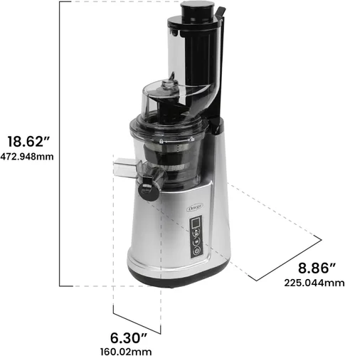 Miniatura 7 de Omega Extractor de Jugos de Boca Ancha Compacto Vertical de Prensado en Frío para Vegetales y Frutas con Tolva de 3 Pulgadas, 2 Velocidades