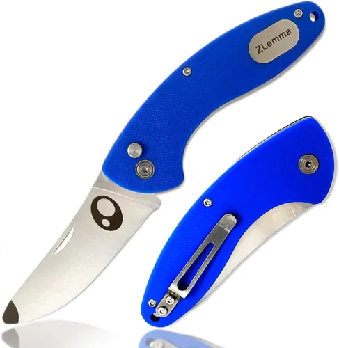 Cuchillo de bolsillo para niños con clip y punta redondeada segura para el primer cuchillo de niño, cuchillos plegables de iniciación para niños