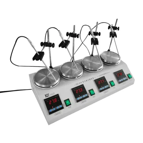 Miniatura 5 de YUEWO Agitador magnético digital de 2400 rpm, mezclador magnético de placa caliente, mezclador de laboratorio con barra de agitación
