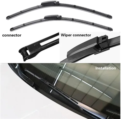 Miniatura 3 de OEM calidad 2 unids limpiaparabrisas delantero para Mercedes-Benz Clase C C160 C180 C200 C230 C240 C280 C350 C32 C55 W203 2004-2007 Ajuste perfecto