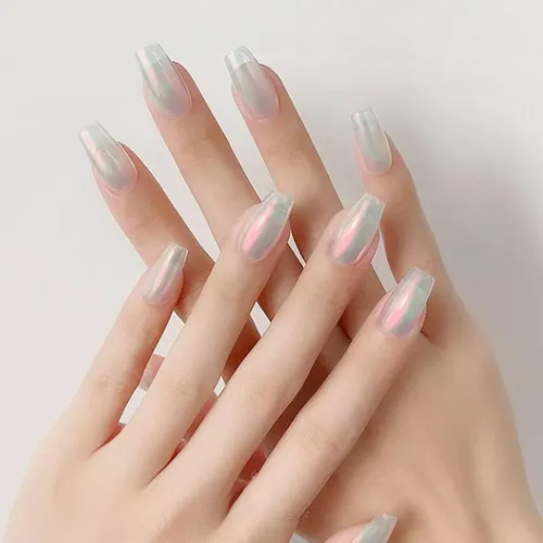 Miniatura 5 de Polvo de uñas de cromo perla naranja brillo para uñas, polvo de uñas cromado iridiscente metálico para uñas,Polvo de cromo para esmalte de gel