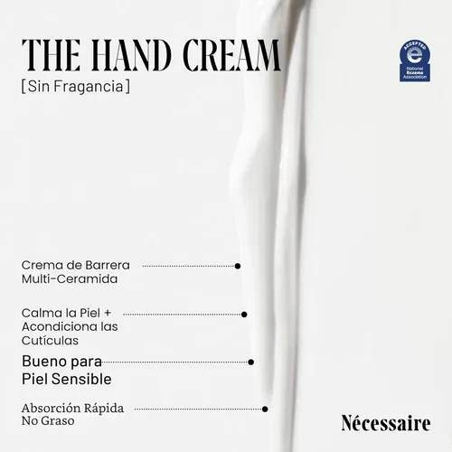 Miniatura 4 de Nécessaire - La crema de manos para mujeres y hombres con 5 ceramidas y péptidos, loción de manos sin fragancia, absorción rápida, no grasosa. - 2.2