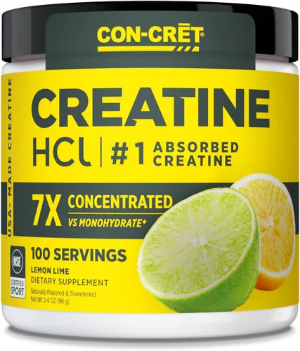 Miniatura 16 de CON-CRET Creatina HCl en polvo Apoyo para la energía muscular, cognitiva y celular Sin hinchazón ni calambres Fabricado en EE. UU.