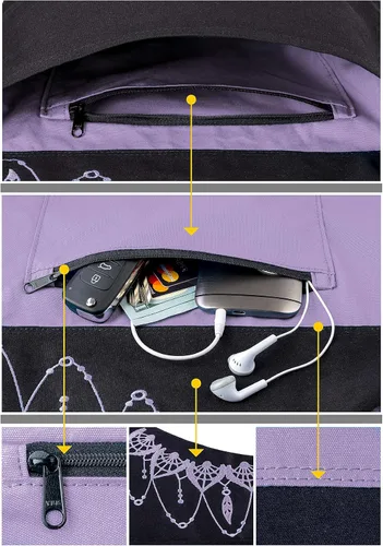 Miniatura 6 de Bolsa para esterilla de yoga: bolsa de yoga versátil con correas para alfombrilla y bolsillos de almacenamiento, sostiene esterillas de yoga y Negro