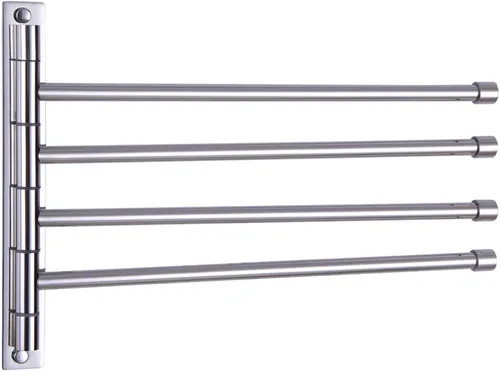 Miniatura 10 de GERZWY Toallero giratorio SUS 304 de acero inoxidable de 4 brazos para baño, soporte para toallas, organizador de almacenamiento, ahorro de espacio