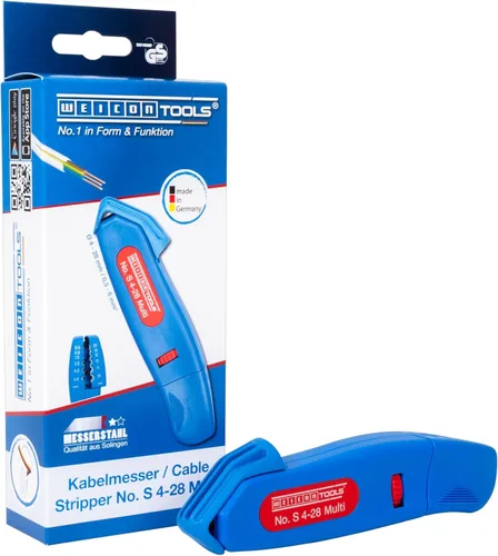 Miniatura 10 de WEICON Pelacables Nº S 4-28 Multi Función de pelado integrada Alta seguridad Profundidad de corte ajustable para cables redondos Rango