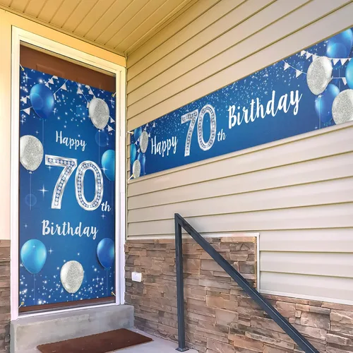 Miniatura 15 de Juego de carteles de feliz cumpleaños número 100 para puerta, porche, decoración de cumpleaños de 100 años, suministros de fiesta para hombres