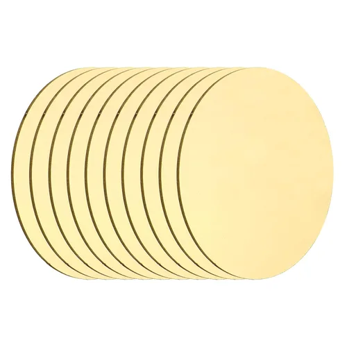 Miniatura 49 de MECCANIXITY 2 Piezas Placa Redonda de Latón, 150mm (5.91") de Diámetro Láminas de Cobre Puro, Lámina de Metal de Latón Cobre H62 de 0.5mm