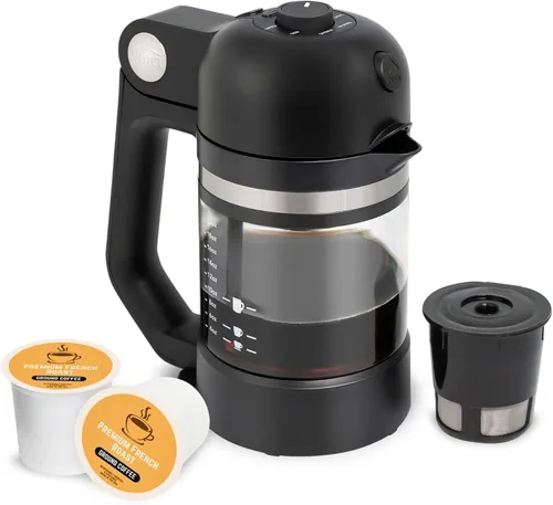 Miniatura 3 de VINCI Micro Café - Cafetera de una sola porción más pequeña Compatible con Keurig K-Cups, K-Pods Jarra de vidrio Preparación cerrada para café