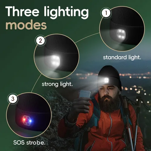 Miniatura 2 de Gorro unisex con la luz, regalos para hombres, mujeres, marido y él