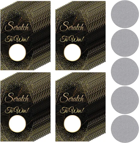 Outus 100 Piezas Certificados de Regalo Tarjetas para Rascar para Pequeñas Empresas Tarjetas de Regalo Personalizadas en Blanco para Vacaciones,