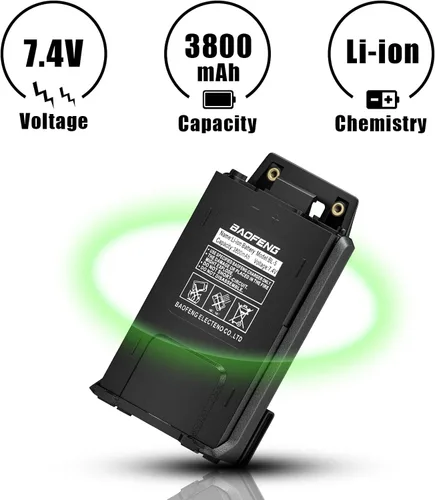 Miniatura 5 de Batería UV-5R Cargador tipo c de mayor capacidad 3800mAh Batería recargable BL-5 para radio bidireccional BF-F8HP UV-5RE RD-5R Radio jamón UV-5RTP