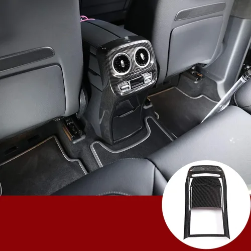 YIWANG Marco de ventilación de aire cromado ABS para Mercedes Benz Clase G W463 G500 G550 G63 2019 2020 Accesorios (fibra de carbono)