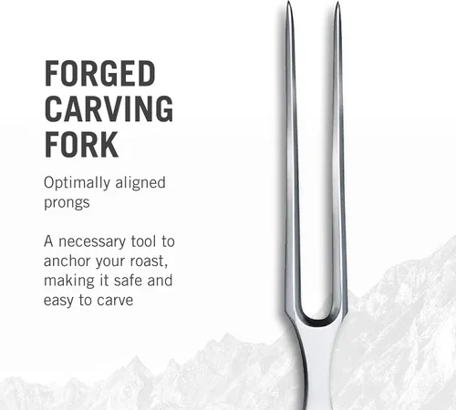 Miniatura 2 de Victorinox Grand Maitre - Tenedor para tallar carne de acero inoxidable con mango ergonómico, mango de madera, 6 pulgadas Rosewood