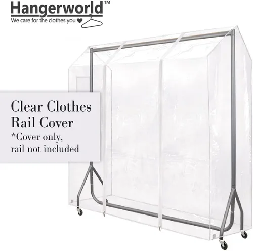 Miniatura 2 de HANGERWORLD Funda transparente para ropa de 5 pies para armario abierto, a prueba de ducha (60 x 24 x 65 pulgadas)