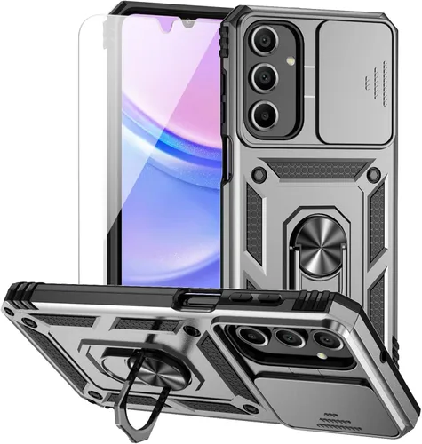Miniatura 10 de Funda para Samsung Galaxy A16 5G con cubierta para lente de cámara, protector de pantalla HD, doble capa de grado militar, probada contra caídas