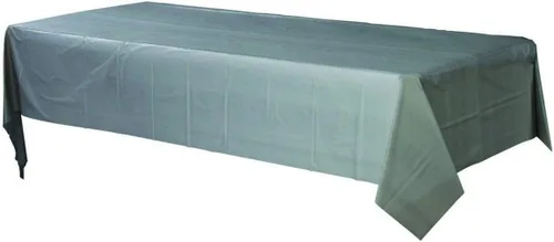 Miniatura 5 de Mantel de plástico negro azabache, 54 x 108 pulgadas (1 unidad), elegante esencial para eventos, perfecto para fiestas, bodas y ocasiones especiales