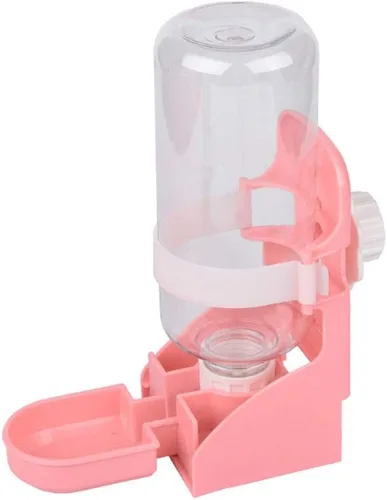 Comedero de agua para conejos, dispensador de agua suspendido de jaula para mascotas, cuenco automático colgante para botella de animales pequeños